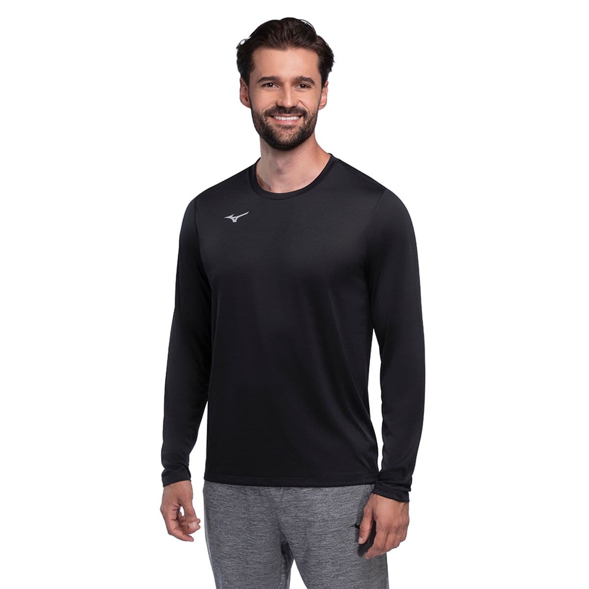 Camiseta de Treino Manga longa Mizuno Energy 2.0 Masculina GG Preto