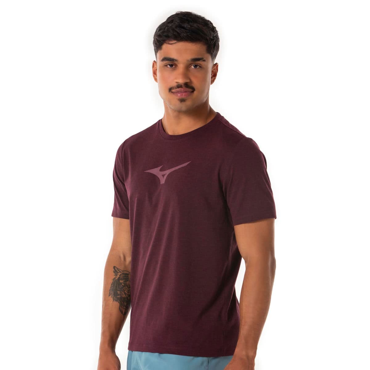 Camiseta de Treino Mizuno Lifestyle Masculina GG Roxo
