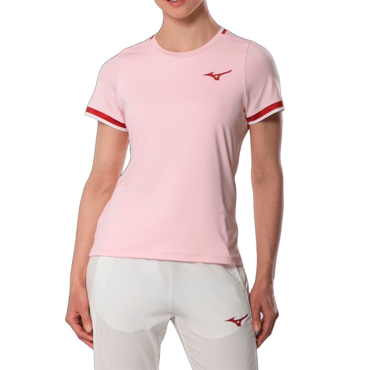 Camiseta de Tennis Mizuno Stargazer Tee Feminina P Rosa