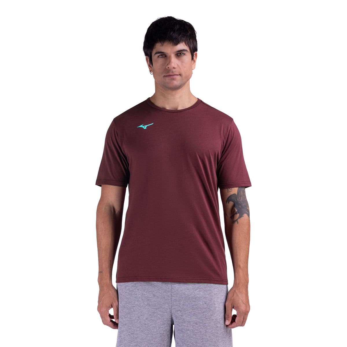 Camiseta de Treino Mizuno Stamp 4 Masculina M Roxo