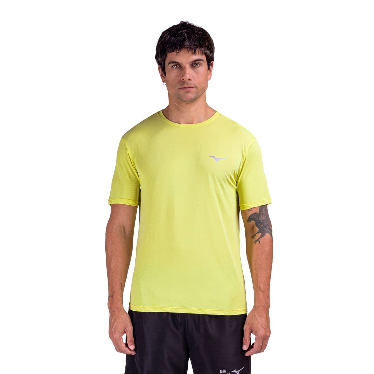 Camiseta de Corrida Mizuno Poliamida Masculina P Verde