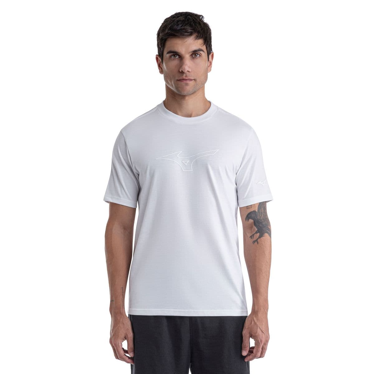 Camiseta Casual Mizuno Big Logo Masculina M Branco