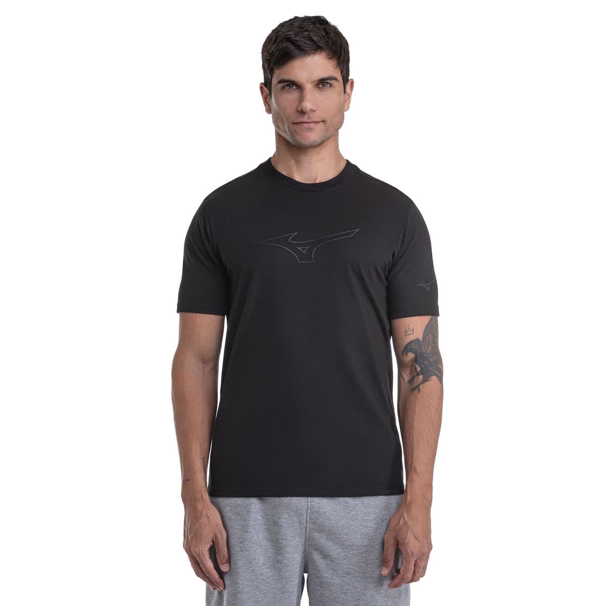 Camiseta Casual Mizuno Big Logo Masculina M Preto