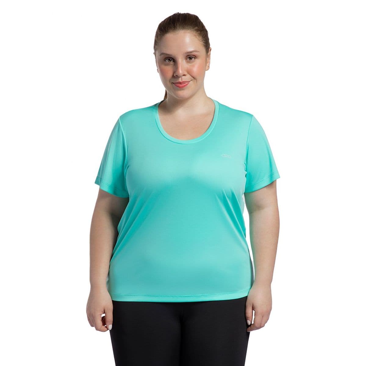 Camiseta Essential Olympikus Feminina Plus Size G2 Azul