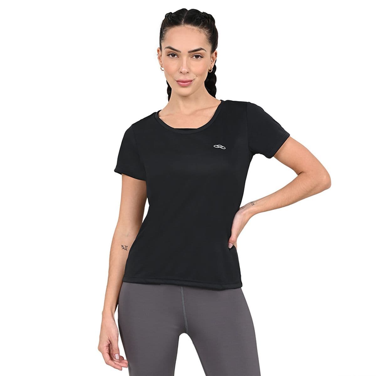 Camiseta Manga Curta Essential Olympikus Feminina P Preto