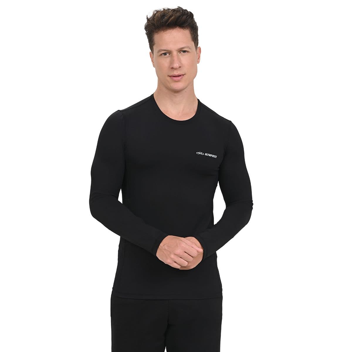 Camiseta Manga Longa Flex Compression Olympikus Masculina P Preto