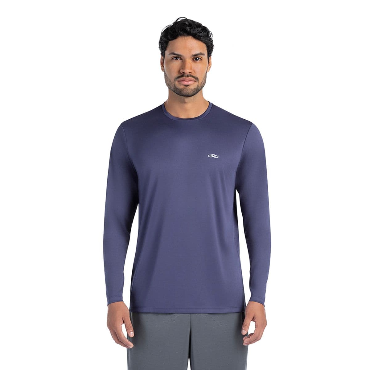 Camiseta Manga Longa Essential Olympikus Masculina GG Azul