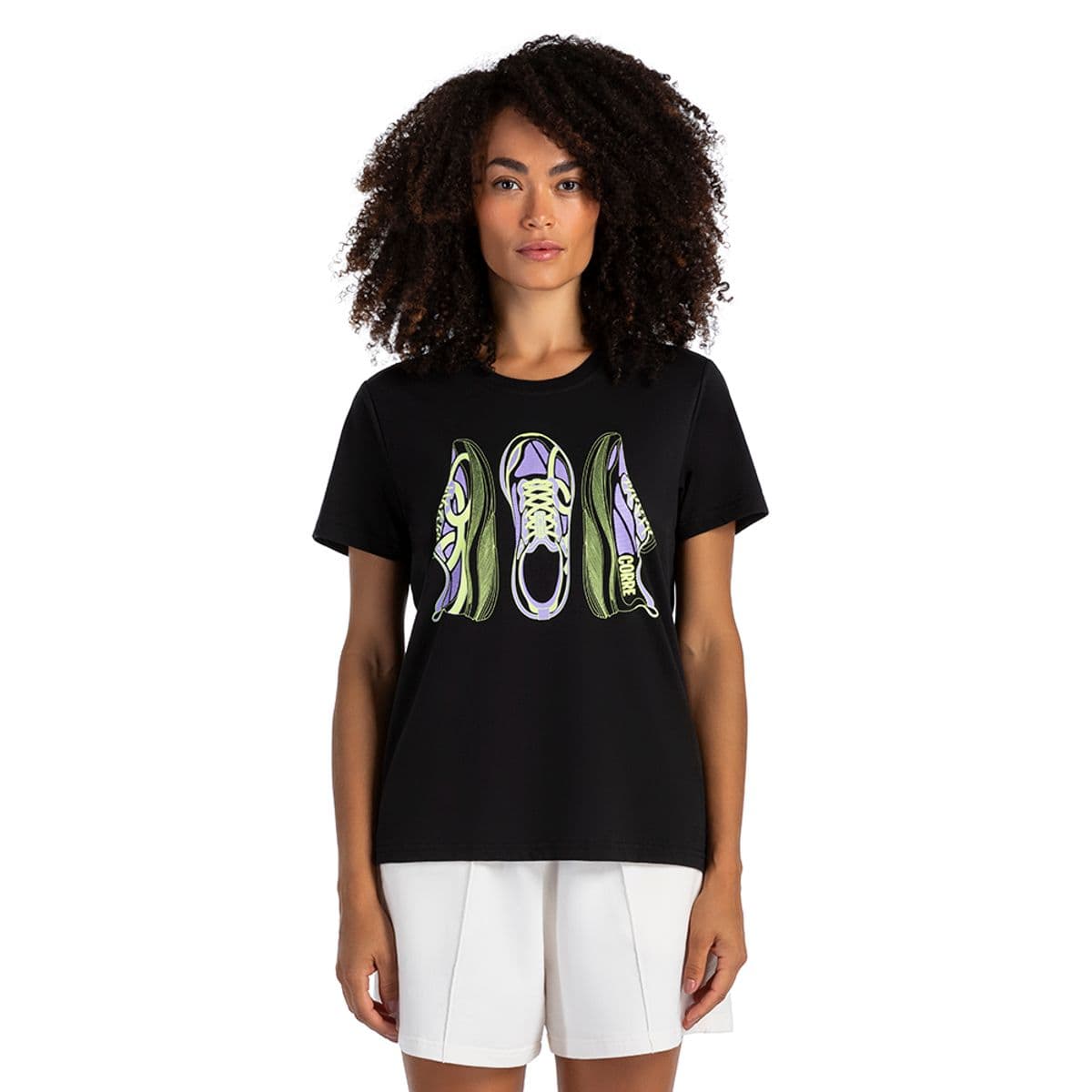 Camiseta Comfy Corre Olympikus Feminina G Preto