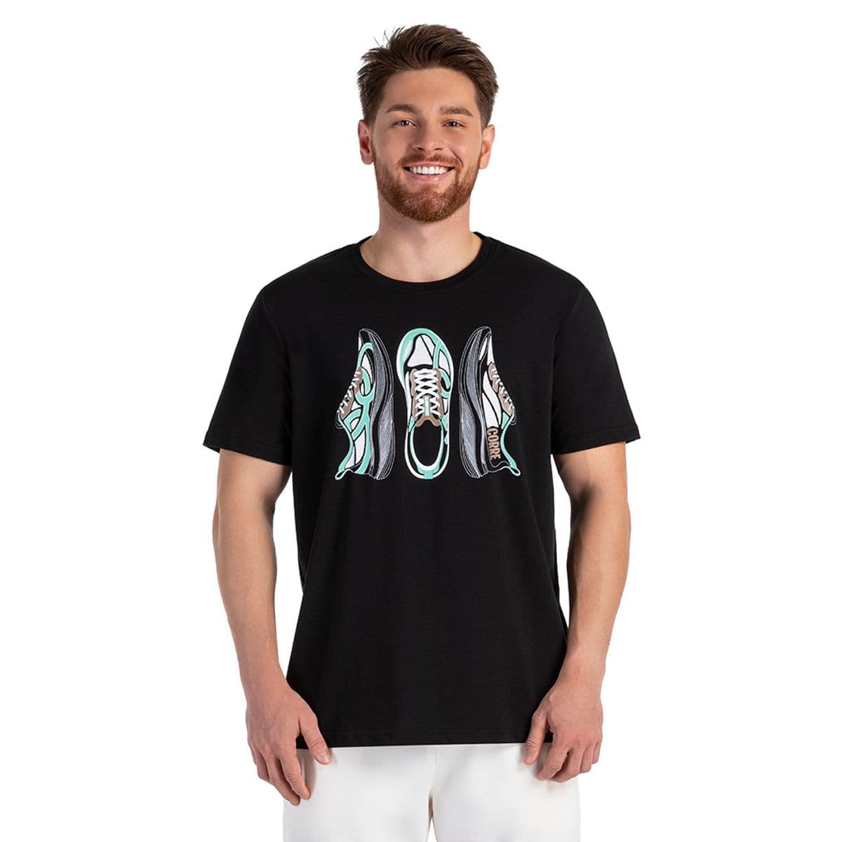 Camiseta Comfy Corre Masculina P Preto