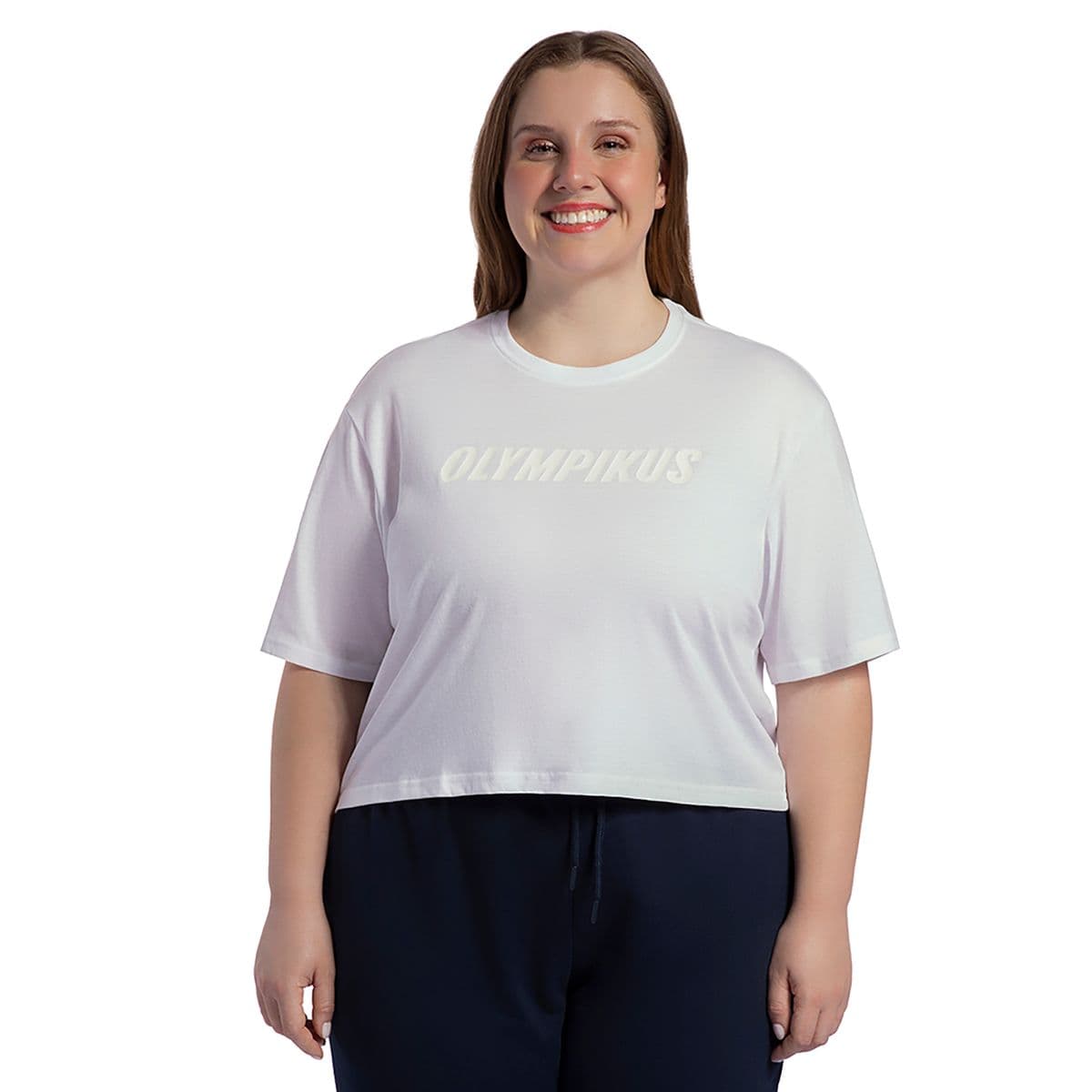 Camiseta Box Olympikus Feminina Plus Size G3 Branco