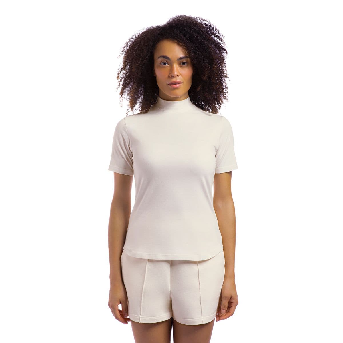 Camiseta Olympikus Comfy Gola Alta Feminina M Bege