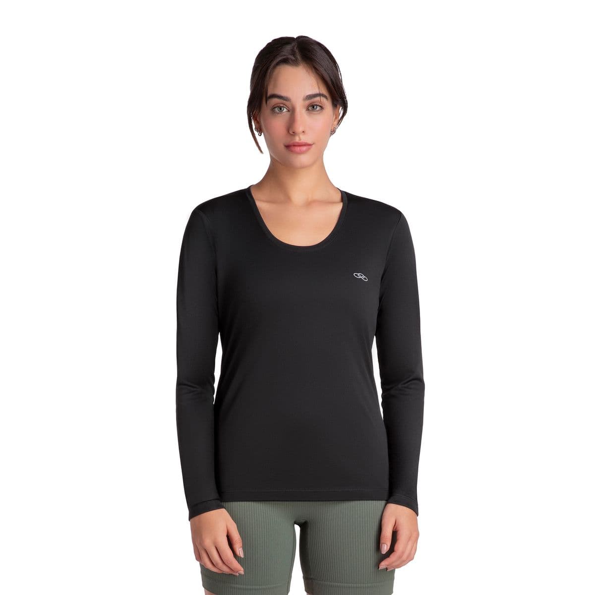Camiseta Essential Manga Longa Olympikus P Preto