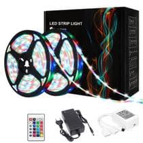 10 Metros Fita Led 3528 Rgb Rolo 600led Controle Fonte - Goldensky