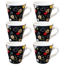 6 Caneca Xicara Personalizado Minnie e Mickey Disney de Porcelana 110 ml - Ka rosadecorhome