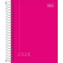 Agenda 2026 Tilibra Pepper Rosa Espiral Diária Capa Dura M4 - Organização e Estilo