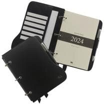 Agenda Diária de Mesa Couro 2024 173-R Personalizada Raffai Couros
