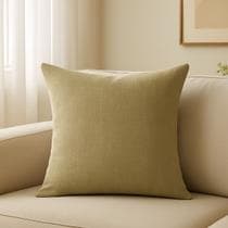 Almofada Cheia em Linho Premium Luxo Sofa Decorativa 45x45 Bege - Art in Decor
