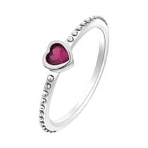 Anel Feminino De Prata Esterlina 925 Com Pedra De Coração Margarida Vermelho Rosa Azul Verde - others