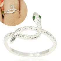 Anel Feminino Prata Legitima Cobra Pedra Zirconia - Lojas La+Ny