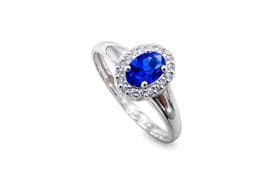 Anel Formatura Feminino Prata 925 Zircônia Oval - Maça de Prata
