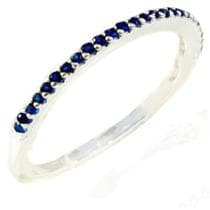 Anel Prata Legitima Feminino Azul Aparador Aliança Cravejado - Lojas La&Ny Pratas