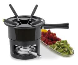Aparelho De Serviço Fondue Viena 8 Peças Panela 1 Litro Conjunto Serviço Kit Carne Chocolate Queijo Alto Padrão…