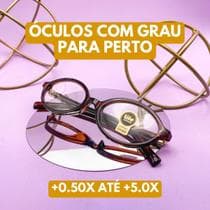 Armação Óculos Grau +0.50 até +5.0 Leitura Perto Café Acetato Retro Oval Feminino - Life