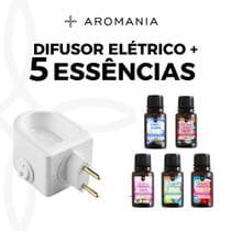 Aromatizador Difusor Elétrico Aromaterapia + 5 Essências 15ml - Personalize Seu Kit - AROMANIA