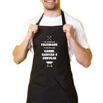 Avental De Cozinha Churrasqueiro Preto Feminino E Masculino - Cine Couple