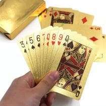 Baralho Dolar Dourado Ouro Folheado A Prova D'agua Poker 54 Cartas - oem