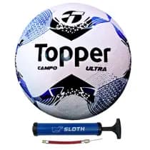 Bola de Futebol de Campo Topper Ultra Dupla Colagem + Bomba