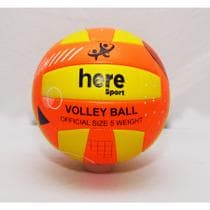 Bola de voleibol, composição pu tamanho oficial 5 cor laranja e amarelo 2.7 mm - HERE SPORT