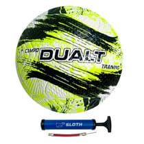 Bola Futebol de Campo Dualt Training Pvc Resistente + Bomba
