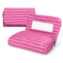 Bolsa de maquiagem Hibilog Cute Nylon com espelho impermeável para mulheres