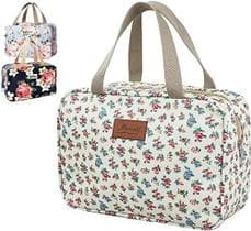 Bolsa de maquiagem Hjkiopc Bolsa de higiene grande para mulheres Little Flower