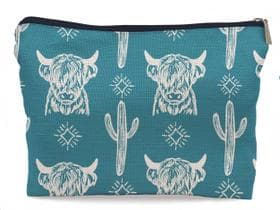 Bolsa de maquiagem Lacosu Cow Cowgirl Stuff Western Gifts 19x25cm