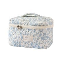 Bolsa de Maquiagem UEKEBOAG - Grande, para Viagem, Acolchoada e com Estampa Floral
