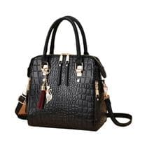 Bolsa De Ombro Transversal Feminina De Grande Capacidade Em Couro PU Com Borla, Design De Luxo, - Yogodlns