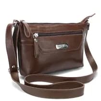 Bolsa Feminina em Couro Legitimo Alça Transversal Pequena Road Seven
