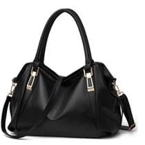 Bolsa Feminina Tote Multiuso Preto Sacola Classica Fashion Leve Grande Faculdade Ampla Transversal Presente Bag Compras - Carrken