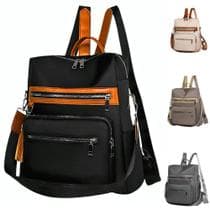 Bolsa Mochila Feminina Alça Transversal e Costas Impermeável