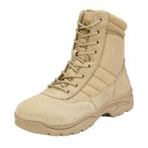 Botas NORTIV 8 Trooper com Zíper Lateral em Couro Bege 20 cm
