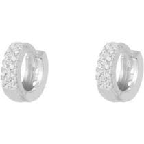 Brinco Argola Prata 925 Cravejado Masculino Original - oremte