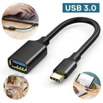 Cabo Adaptador 3.0 Celular Tipo C Mouse Usb Conversor OTG Universal Compatível com Motorola Samsung Macbook - Original