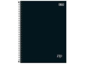 Caderno Escolar Espiral Zip Preto Tilibra 80 Folha 200x275mm Universitário Faculdade Escola Curso