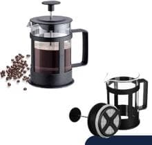 Cafeteira Prensa Francesa 600ml Vidro Borossilicato e Aço Inox para Café Chá e Leite Cremoso - InterPonte