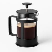 Cafeteira Prensa Francesa Cremeira 350ML Leite Café Cappuccino de Vidro e Plástico - Livon