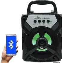 Caixa de som bluetooth e Pen Drive Portátil Usb Radio Fm - OKABOX