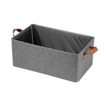 Caixa Organizador Multifuncional Gaveta Guarda Roupa Armário Decorativo C/ Alça Tecido Retangular Closet Lavável Cesto - B-max