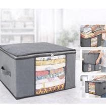 Caixa organizadora dobravel saco organizaodr grande edredom guarda roupas ziper alça multiuso closet cobertor brinquedo - GHITTONI